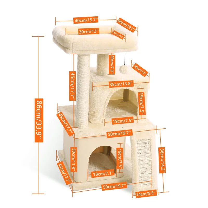 Unique Design Cat House/ Scratcher and toys
