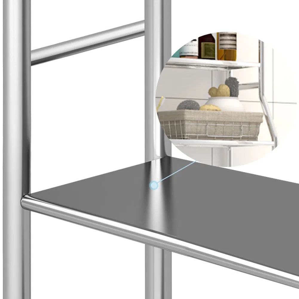Over Toilet Storage Shelf,2/3-Tier Freestanding with Paper Holder