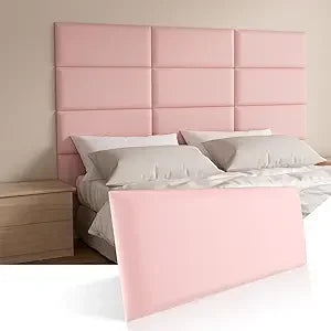 Headboards Wall Panel for Full, Queen and King - Self-Adhesive 3D Upholstered12 Pieces 9.84 in x