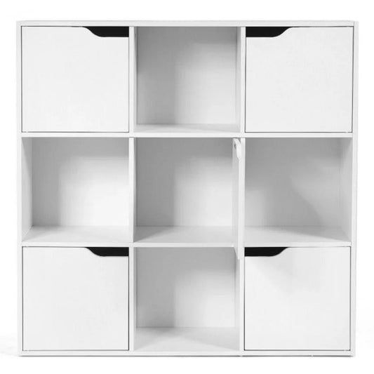 Free Standing 9 Cube Storage Wood Divider