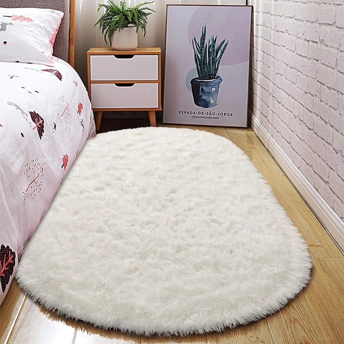 Oval Fluffy Ultra Soft Area Rugs