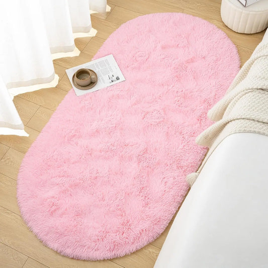 Oval Fluffy Ultra Soft Area Rugs