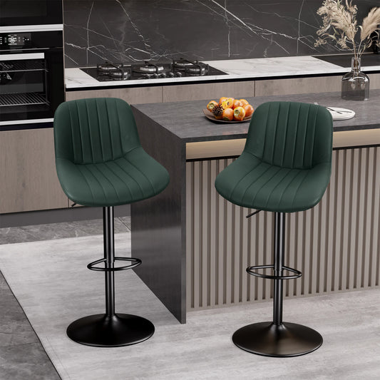 2-Piece Set, Adjustable Modern Rotating Bar Stools