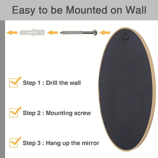 20" Wall Round Vanity Mirror Aluminum Framed