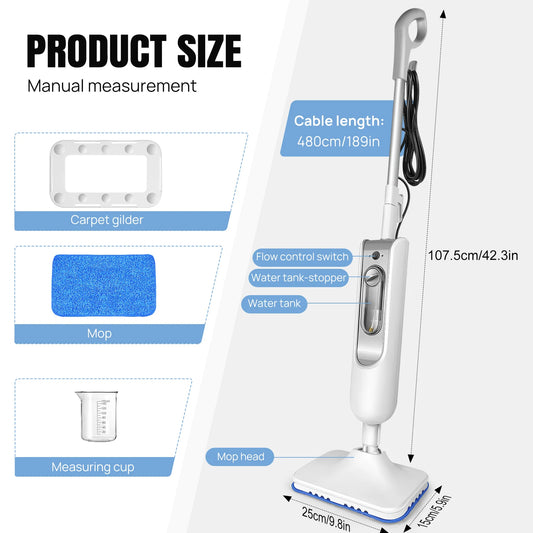 Electric Steam Mop with Rotatable Head /Water Tank