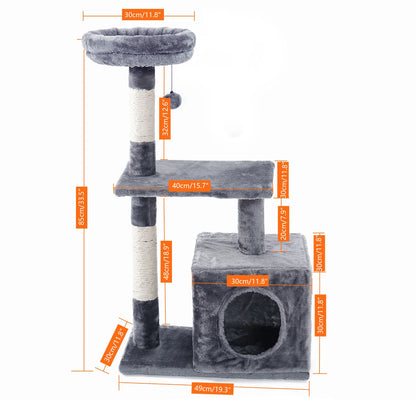 Unique Design Cat House/ Scratcher and toys