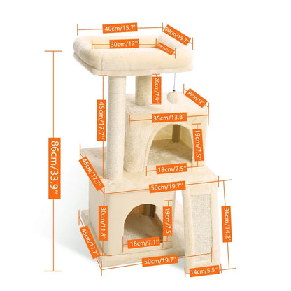 Unique Design Cat House/ Scratcher and toys
