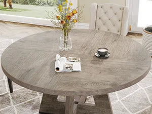Rustic 47 Inch Round Dining Table