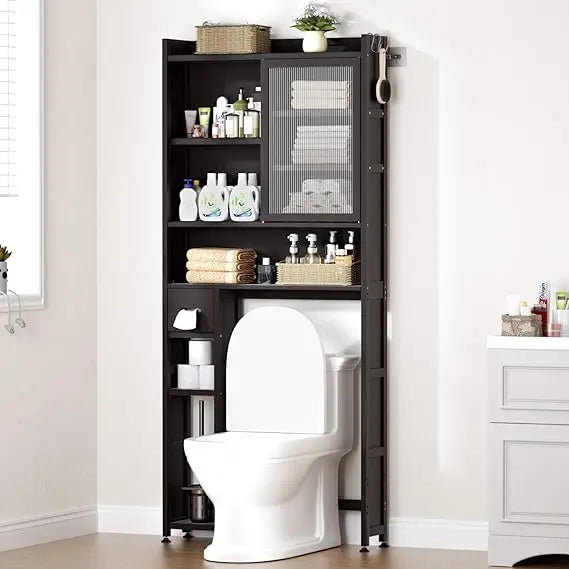 Over The Toilet Cabinet with Acrylic Door Panel and Space Saver Shelf