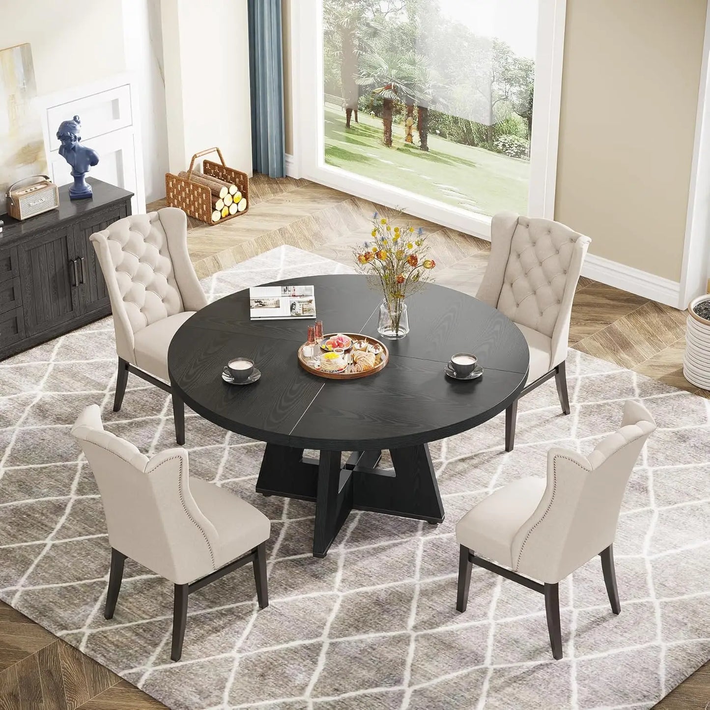 Rustic 47 Inch Round Dining Table