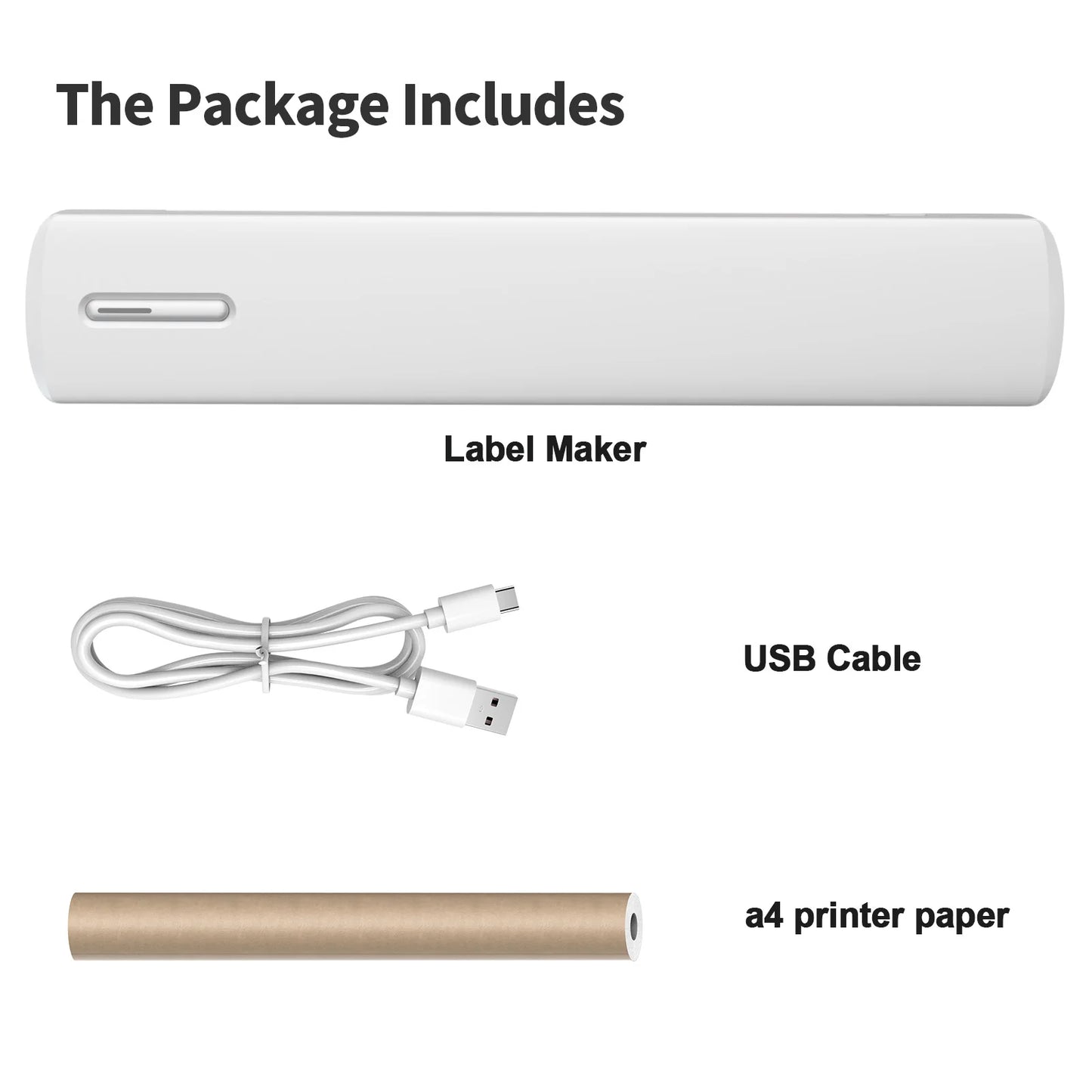 Portable Printer Wireless Inkless Thermal A4 C80 300DPI Support Android & iOS