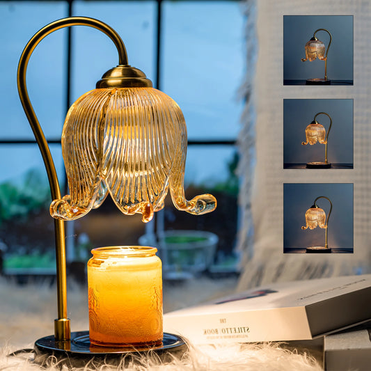 French Retro Tulip Flower Warm Candle Lamp