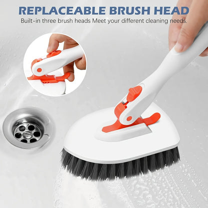 Bathroom Clearing Brush with 52 "Adjustable Handle and Replacement brushes