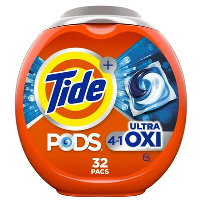 Powerful Tide Ultra OXI Laundry Detergent Pods/ 32 Count Pack