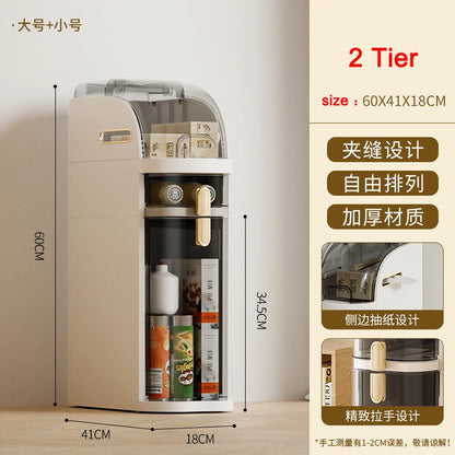 1 Piece Plastic 18Cm Narrow Size Gap Storage Cabinet With Drawer