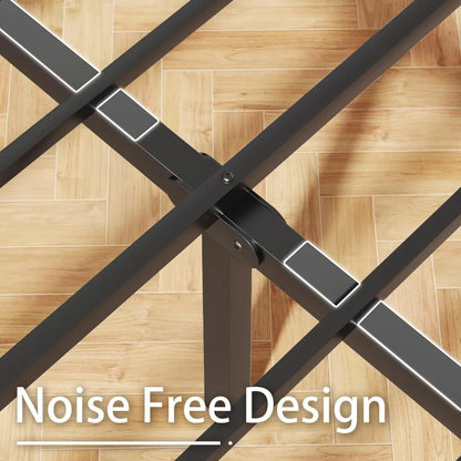 Metal Bed Frame with Headboard, Footboard, No Box Spring Needed | Easy Assembly