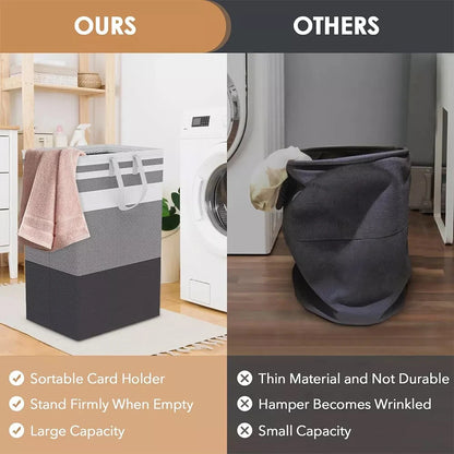 2pc Odorless Fabric Extra-Large Waterproof Laundry Hamper or Storage Bag with Extended Handles