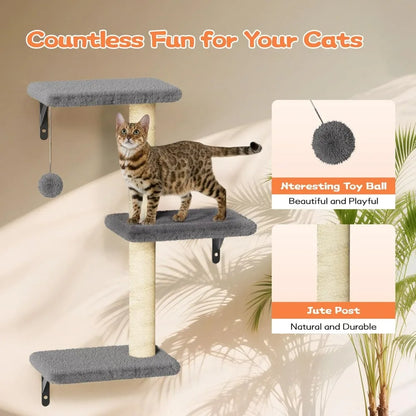 6 in 1 Pet Wall Furniture Set, Stable & Safe
