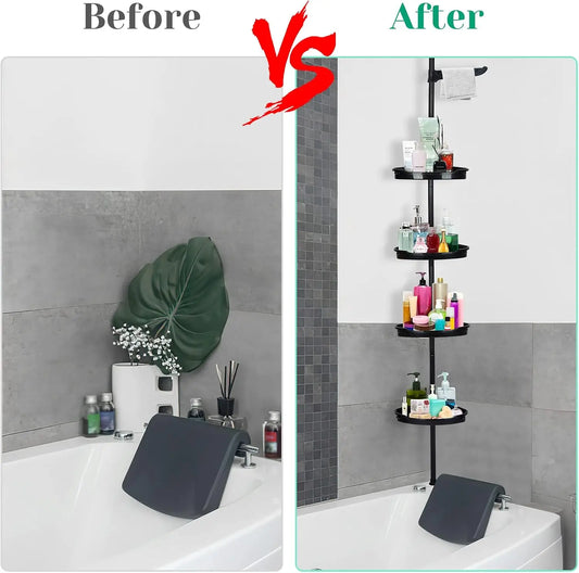 4-Layer Telescopic Corner Storage Rack