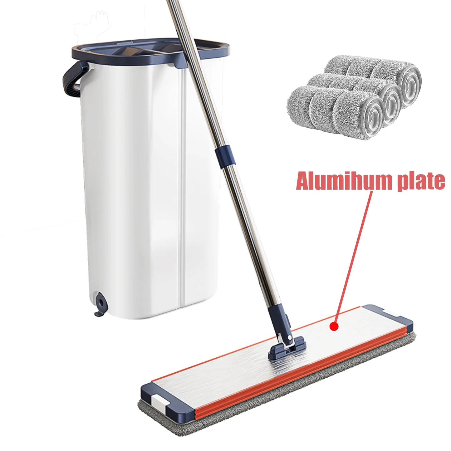 Floor Mop Bucket Separate Clean and Dirty Water