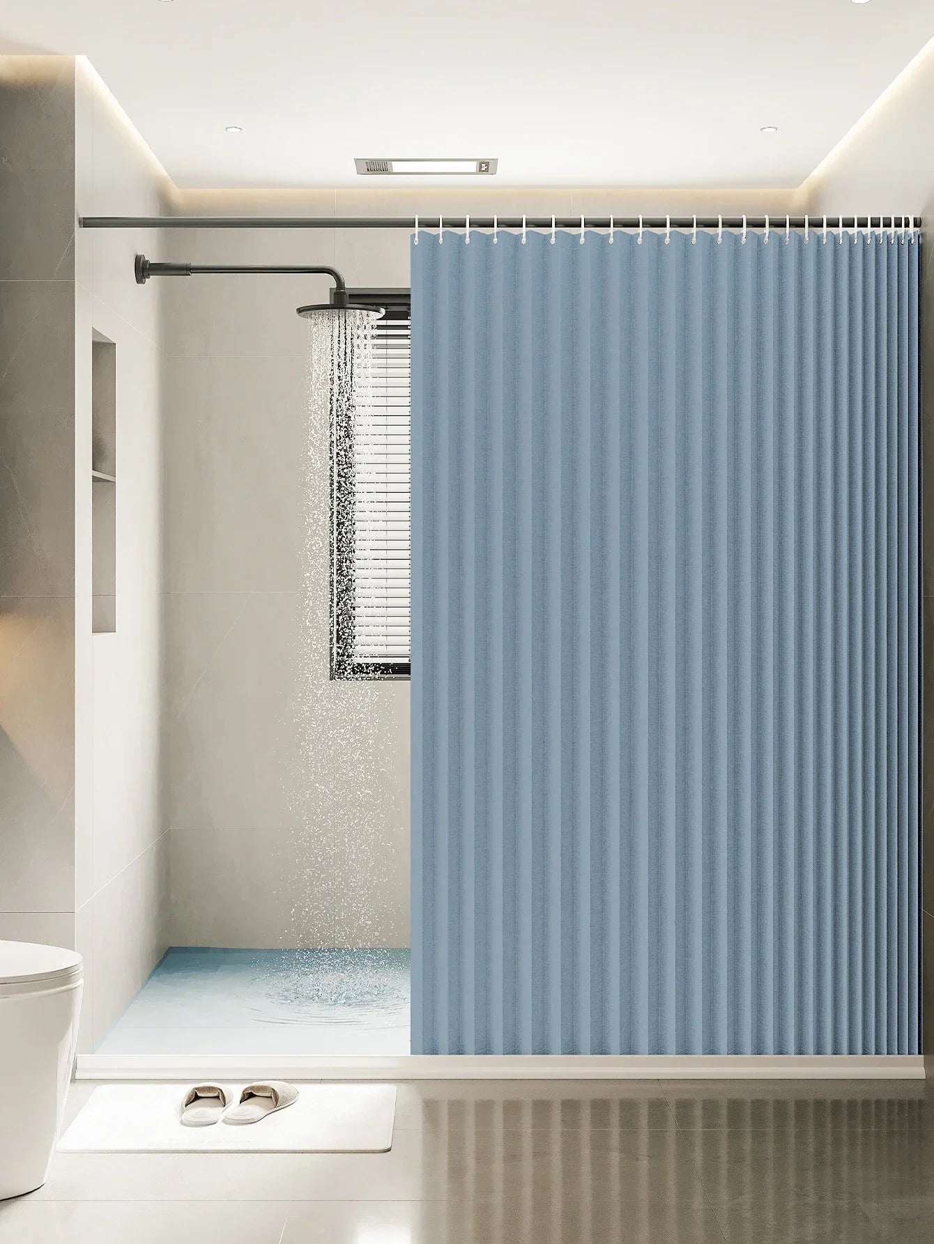 1PC folding shower curtains