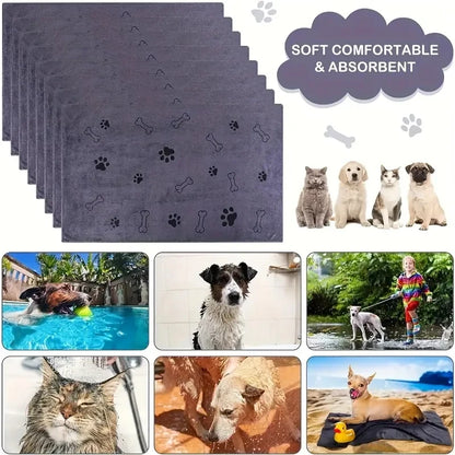 2pcs Soft Microfiber - Quick Dry, Absorbent Pet Bath Towels
