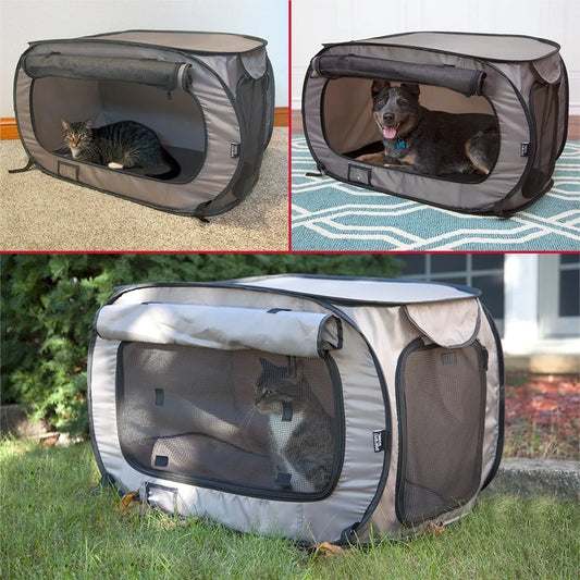 Waterproof Soft-Sided Pop-Open Pet Kennel