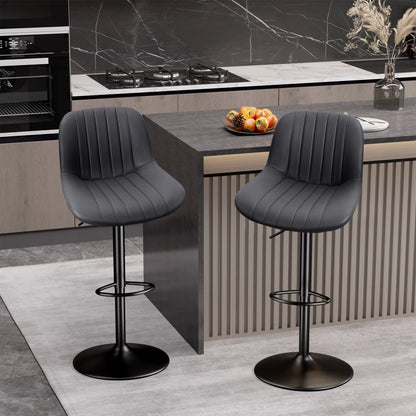 2-Piece Set, Adjustable Modern Rotating Bar Stools