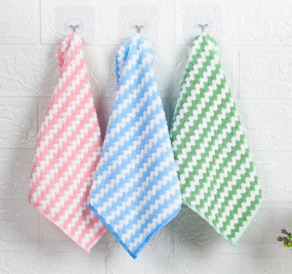 Microfiber Velvet Thickened Dishcloths High Absorbent Wipe Towels