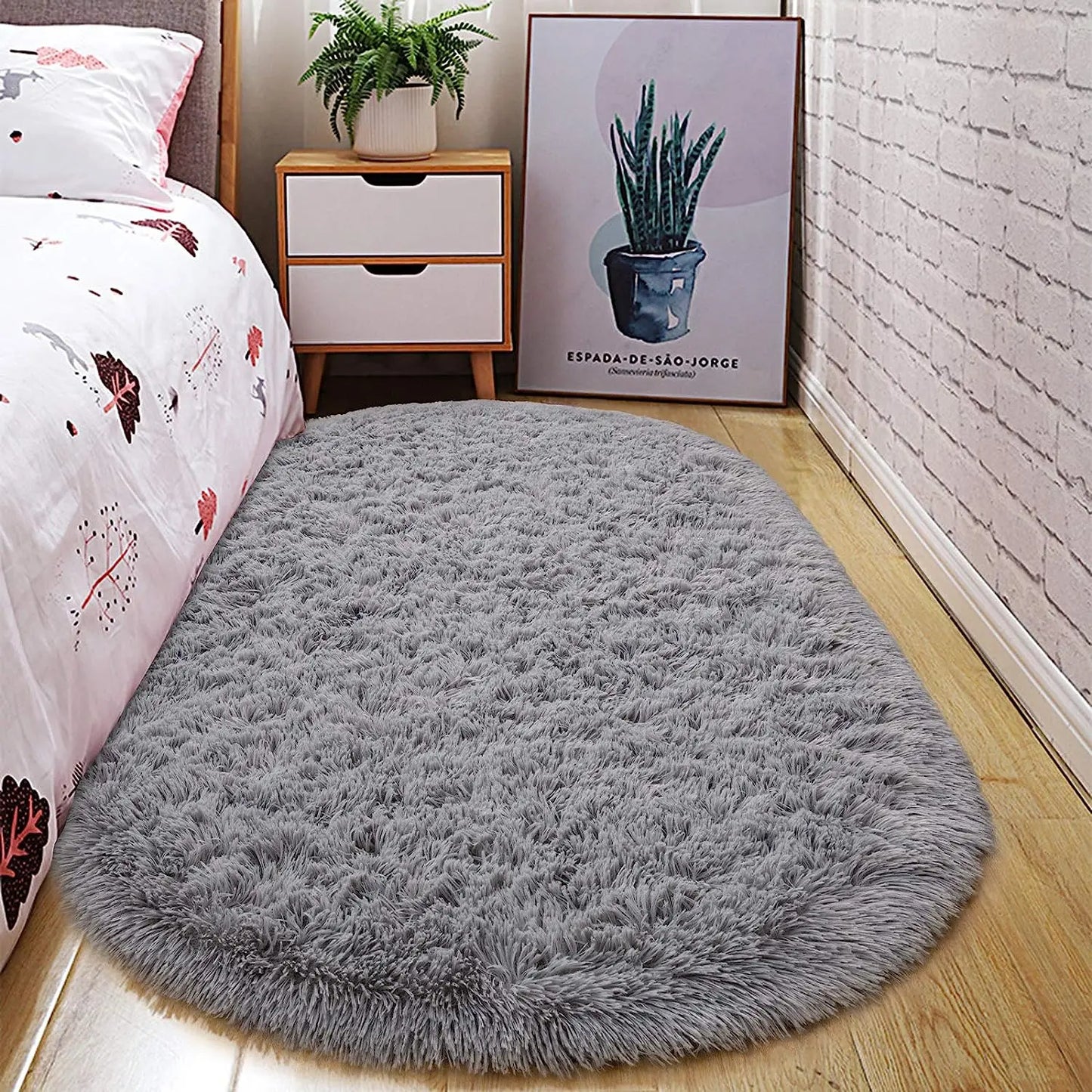 Oval Fluffy Ultra Soft Area Rugs