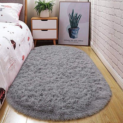 Oval Fluffy Ultra Soft Area Rugs