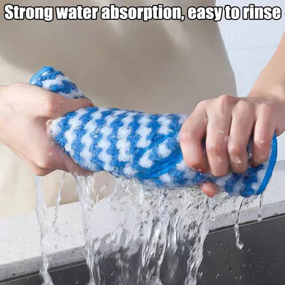 Microfiber Velvet Thickened Dishcloths High Absorbent Wipe Towels