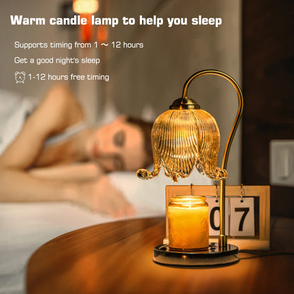 French Retro Tulip Flower Warm Candle Lamp