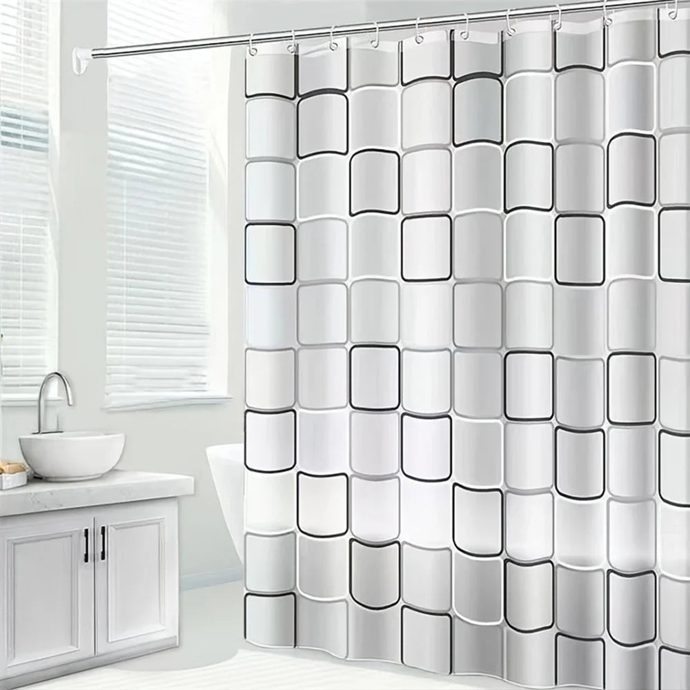 Clear Shower Liner PEVA / Waterproof/ Mould Proof with Hooks