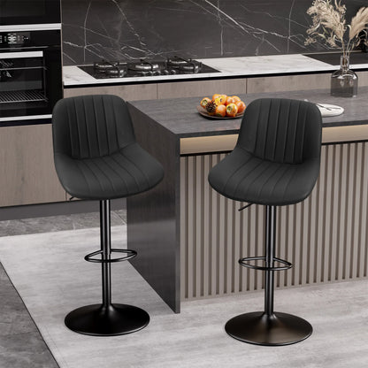 2-Piece Set, Adjustable Modern Rotating Bar Stools