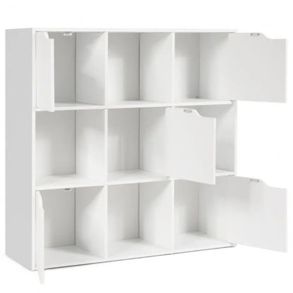 Free Standing 9 Cube Storage Wood Divider