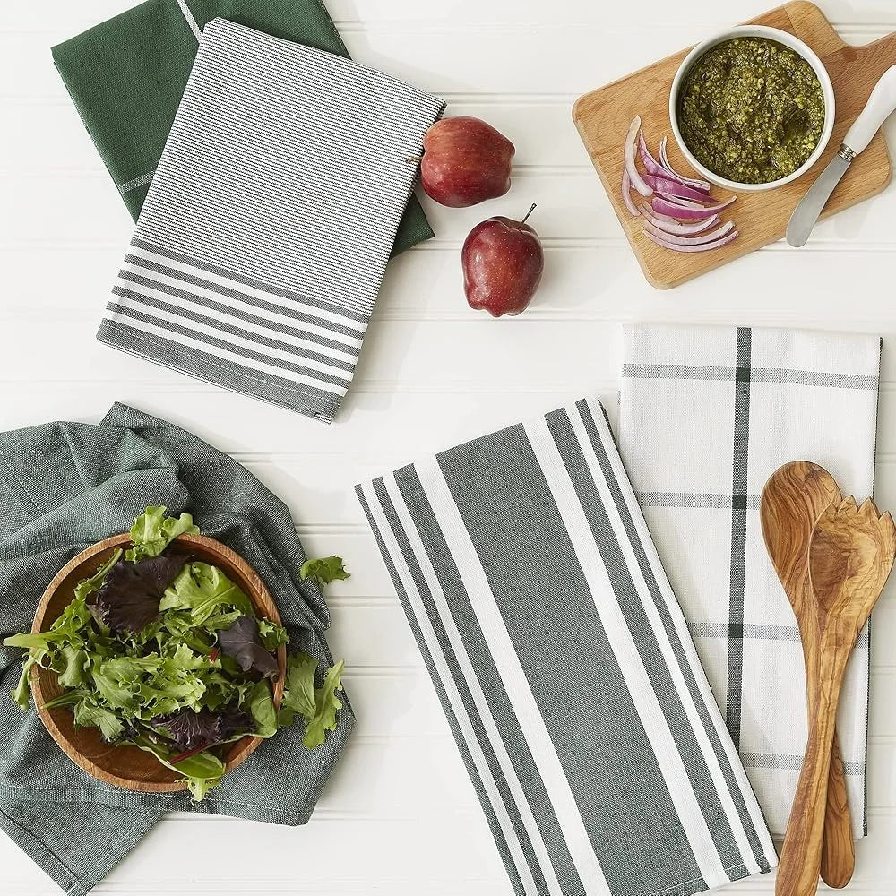 Oversized Cotton Dish Towels Collection 5 Piece Set