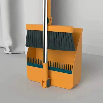 Folding Long Handle Dustpan Broom Set