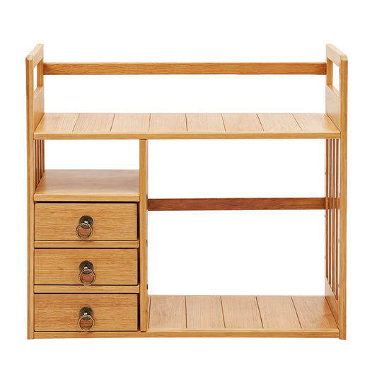 Desktop Organizer Wood with Drawers