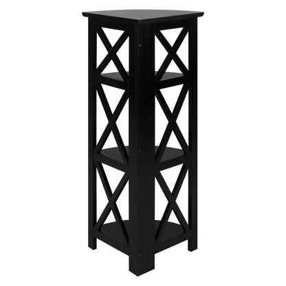 Corner Folding 3 Tier Wooden Shelves Easy to Assemble Space Saving Unit