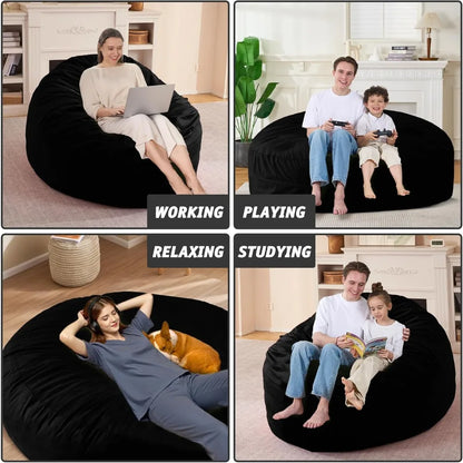 Giant 7FT Soft Velvet Bean Bag Chair