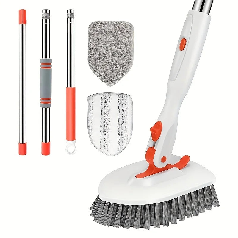 Bathroom Clearing Brush with 52 "Adjustable Handle and Replacement brushes