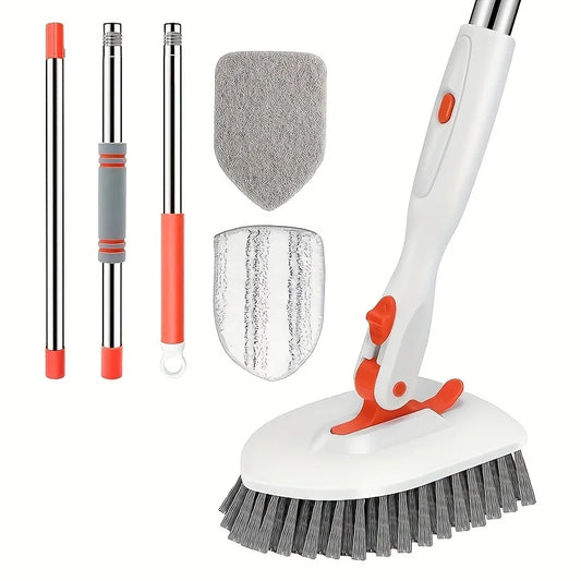 Bathroom Clearing Brush with 52 "Adjustable Handle and Replacement brushes