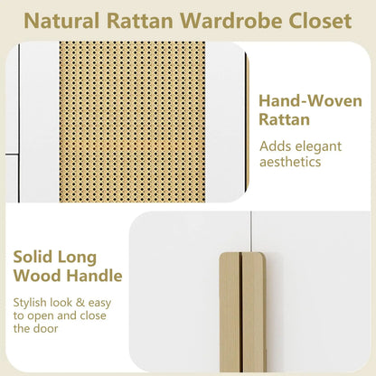 Modern Wardrobe with 2 Drawers and 3 Doors
