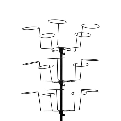 7-Tier Metal Black 35 Hat Cap Display Rotating Stand