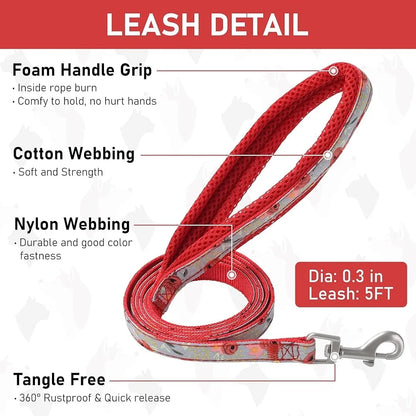 Adjustable Small Harness Collar And Leash Set