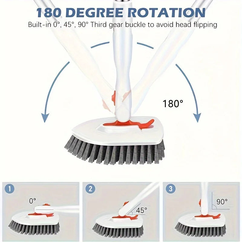 Bathroom Clearing Brush with 52 "Adjustable Handle and Replacement brushes