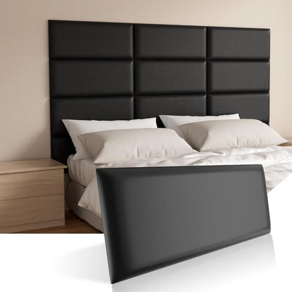 Headboards Wall Panel for Full, Queen and King - Self-Adhesive 3D Upholstered12 Pieces 9.84 in x