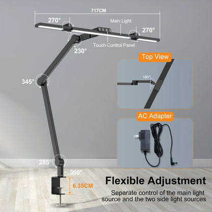 24W Ultra Bright Led Desk Lamp with Clamp