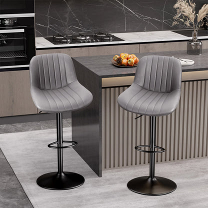 2-Piece Set, Adjustable Modern Rotating Bar Stools